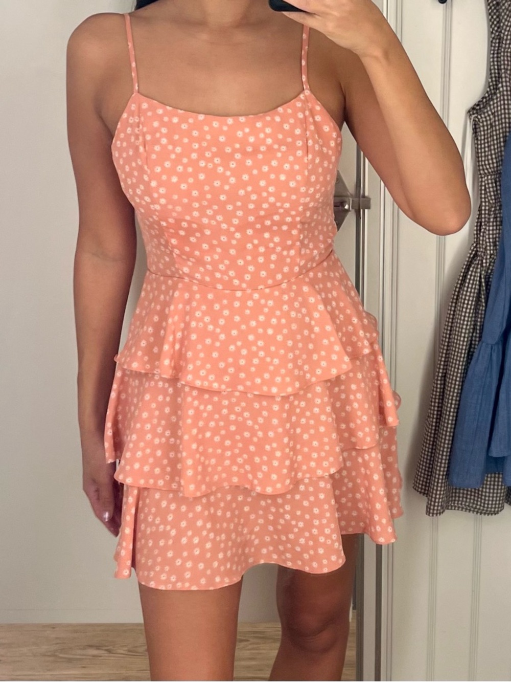 Pink Tiered Short Dress